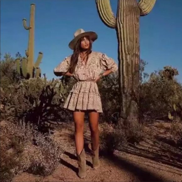 Desert Dreamer Boho Block Print Tunic Cotton Dress - Picture 5 of 10